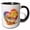Black/White, variant on 3drose, Pretty Sunset Beach in a Heart Illustration, 11oz Mug