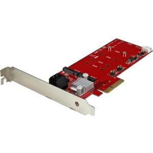 StarTech.com 2x M.2 NGFF SSD RAID Controller Card plus 2x SATA III Ports - PCIe - Two Slot PCI Express M.2 RAID Card plus Two SATA Ports - Serial ATA/600 - PCI Express 2.0 x4 - Plug-in Card - (Best Raid Controller For Ssd)
