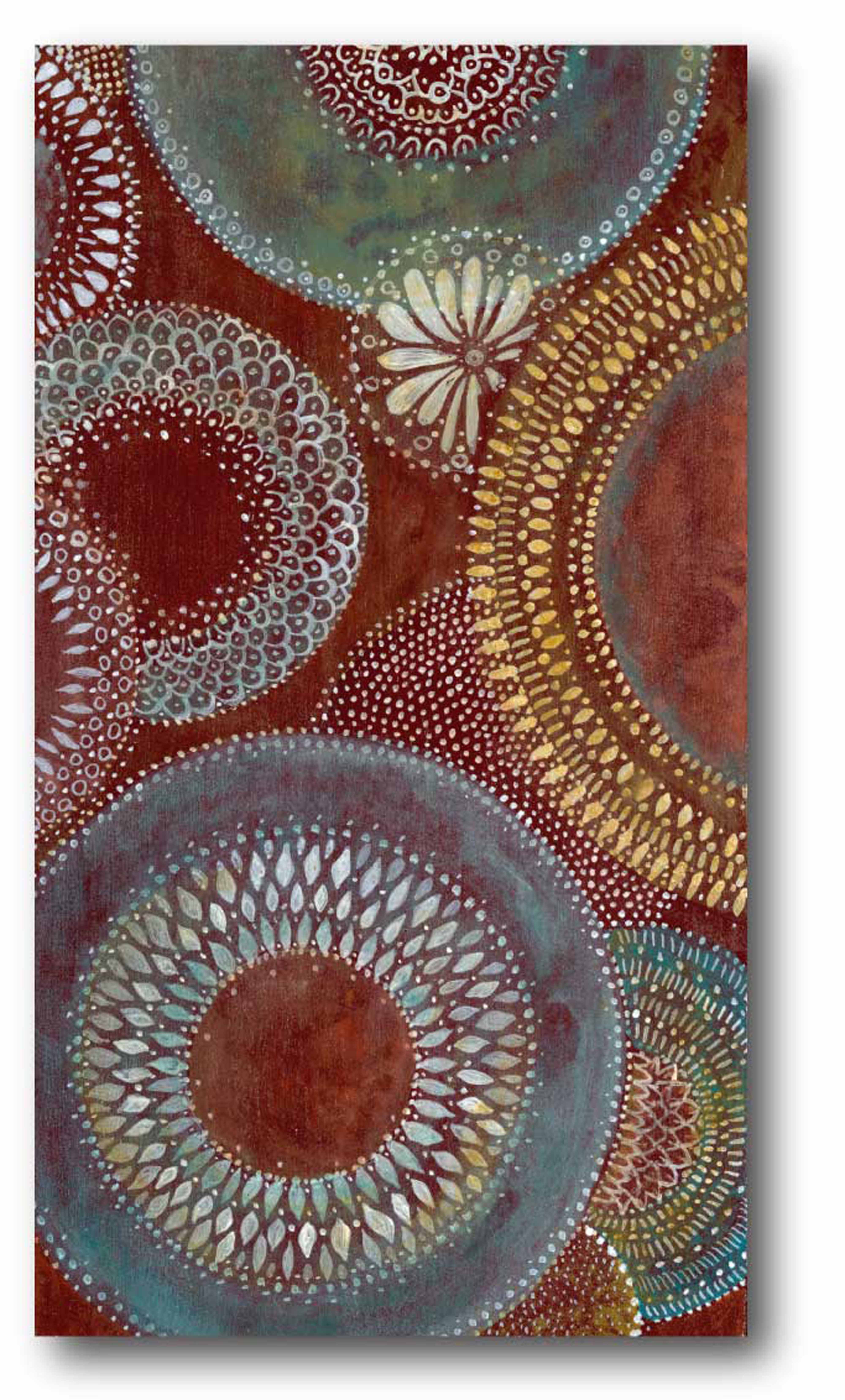 Green & Blue Speckled GalleryWrapped Canvas Wall Art, 12x24