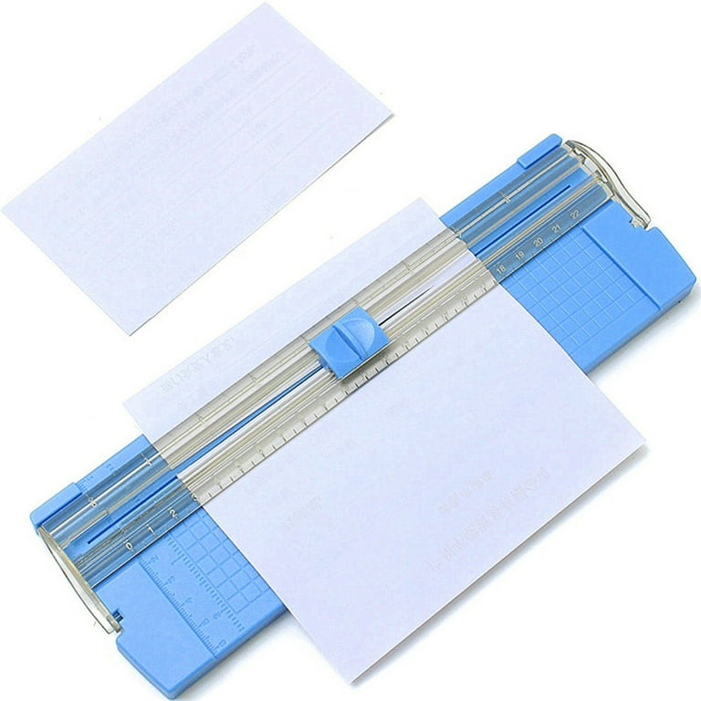 A4 Photo Paper Cutter Guillotine Card Trimmer Ruler Office Art Heavy Duty  Blue