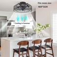 thumbnail image 6 of Geometric Design Ceiling Fan Light with 3 Color Temperatures, Remote Control, LED Light Source, Timing Function, Ideal for Living Rooms, 6 of 7