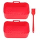 thumbnail image 1 of Juego de cestas y revestimientos antiadherentes para freidoras de silicona para altas temperaturas, incluye cepillo, perfecto para freidoras de 8 cuartos de galón, color rojo, 1 of 8