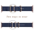 thumbnail image 4 of WFEAGL Apple Watch Band Genuine Leather iWatch Replacement Strap 42mm 44mm Dark Blue/Rose Gold, 4 of 8