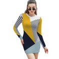 thumbnail image 1 of Abstract Geometric Design Square Neck Dress Sweet Summer Dress Women Elegant Halter Print Dress Abstract Geometric Design, 1 of 5