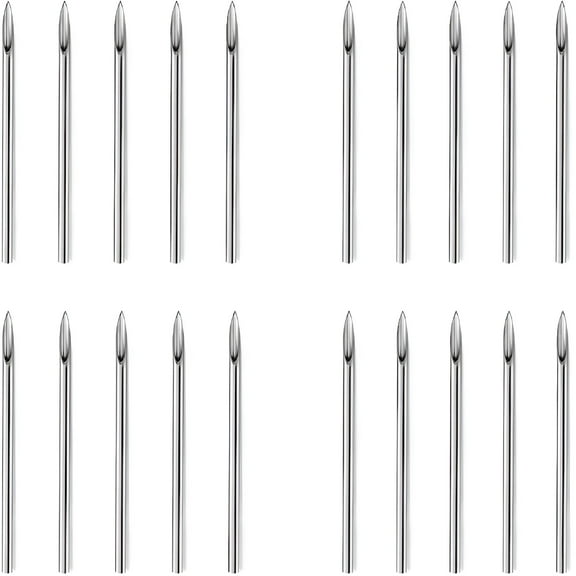 XIRQI Piercing Needles 10G 12G 13G 14G 16G 18G 20G Stainless Steel Body Piercing Needles for Nose Septum Ring Belly Cartilage Tragus Helix Rook Conch Daith Tongue Lip Eyebrow Rings Piercing Jewelry