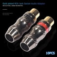 thumbnail image 4 of 10 Uds RCA terminales adaptador de vídeo chapado en oro conector de soldadura JShteea  Nuevo, 4 of 9