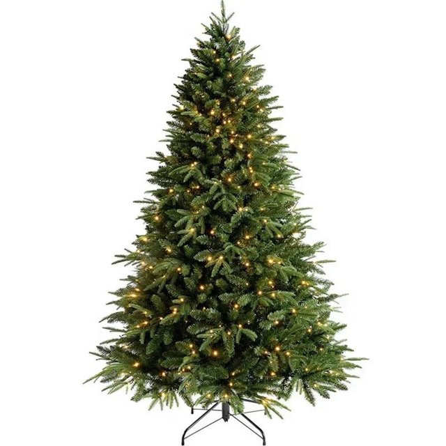 Recién llegado, árbol de Navidad Artificial Premium de 1,2-2,4 M, regalos artísticos verdes, decoraciones navideñas con luces Led incluidas