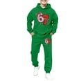 thumbnail image 3 of Boys Valentines Day Casual Print Hooded Tracksuit Warm Kids Jogger Outfit With Pocket Clothes, 3 of 6