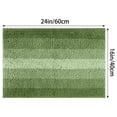 thumbnail image 6 of Unique Bargains Gradient Color Striped Bath Mats 2 Pcs Non-Slip Bathroom Rugs Green 16" x 24", 6 of 6