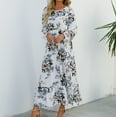 thumbnail image 3 of Hvot&aat Women's Fall Long Sleeve Dress Boho Floral Flowy Dresses Casual Tea Party Wedding Vacation Dress, 3 of 5