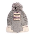 thumbnail image 2 of MUK LUKS Women's Marled Chunky Knit Winter Hat and Gloves Set, 2PC Set, 2 of 6