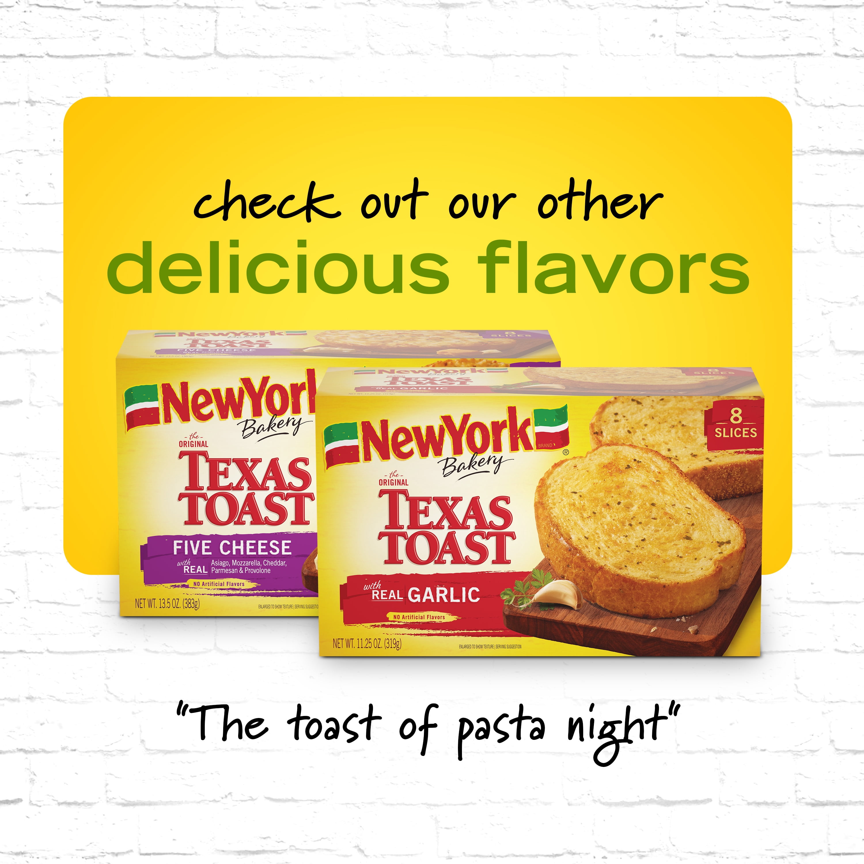 New York Bakery Real Cheese Texas Toast, 13.5 oz (8 Count), Frozen