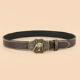 thumbnail image 4 of Ceinture Western Cowboy Boucle Tête de Taureau Rétro Punk Sangle en Cuir pour Hommes Jeunes Accessoire de Mode Durable Élégant, 4 of 6