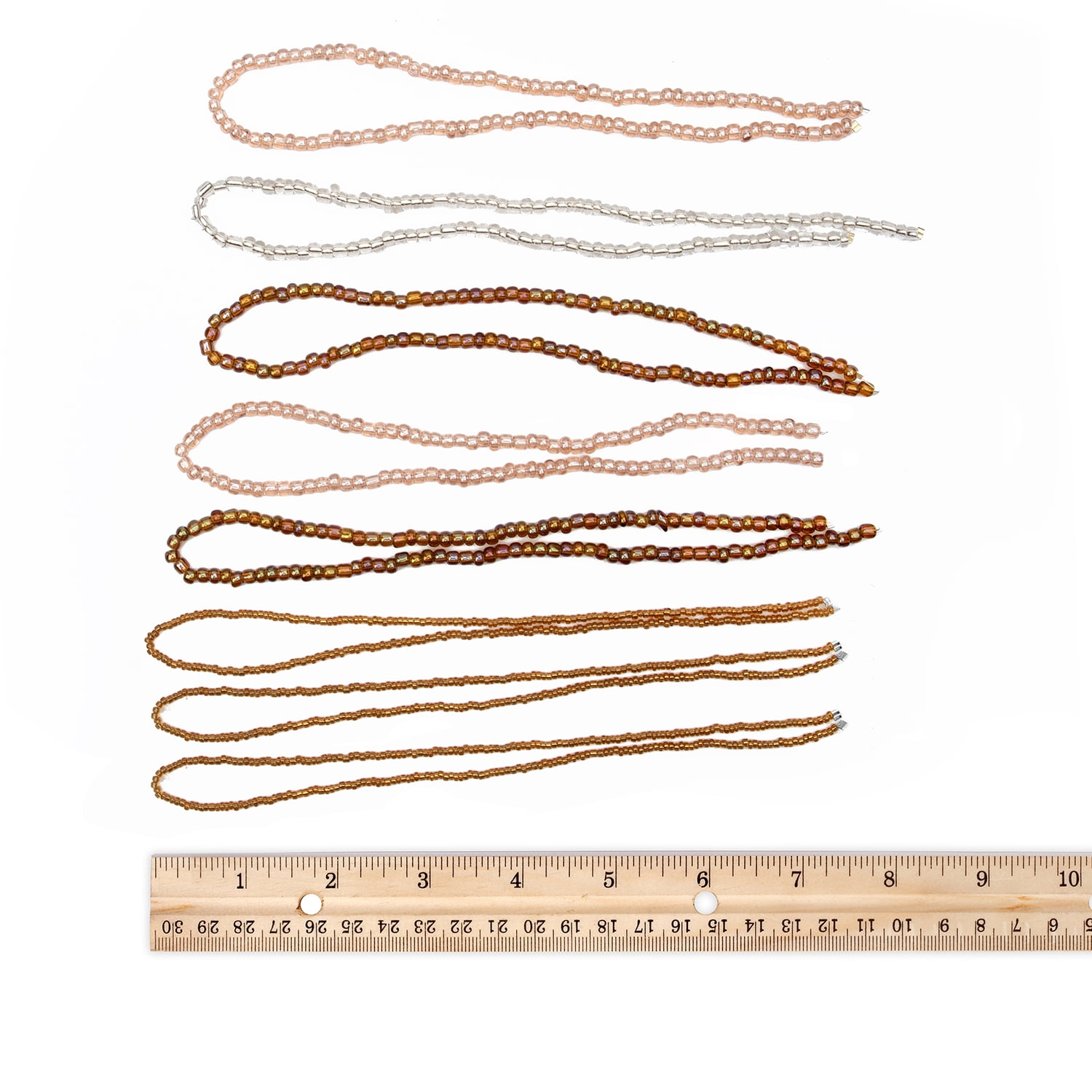(2 pack) Cousin DIY 8-Strand Pink/Gold/Silver Seed Beads, Adult -Model 69995890