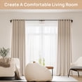 thumbnail image 3 of Sindcom Double Curtain Rod，Blackout Wrap-Around Curtain Rods for Windows 66 to 120 Inch for Room Darkening Curtains，Adjustable from 32 to 129 Inch, Matte Black, 3 of 7