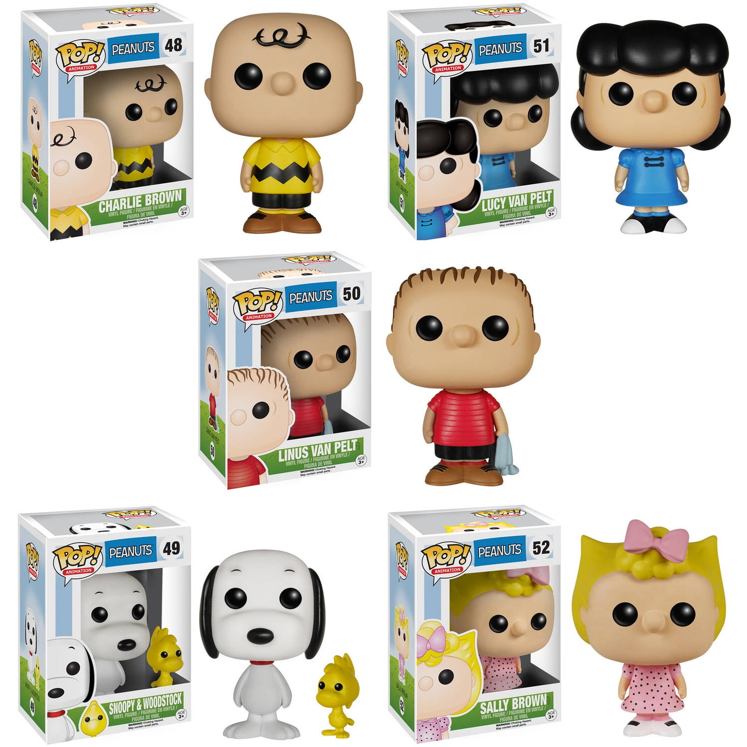 Funko Peanuts POP! TV Vinyl Collectors Set Charlie Brown, Lucy van