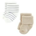 thumbnail image 4 of Hudson Baby Cotton Rich Newborn and Terry Socks, Cream, 0-6 Months, 4 of 6
