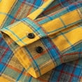 thumbnail image 6 of Aimik Flannel Shirt for Men Button Down Regular Fit Mens Flannel Shirt Long Sleeve Casual Plaid Flannel Shirt-Yellow XXXL, 6 of 6