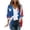 Blue, variant on Holiday Cardigans for Women 4th of July American Flag Print Chiffon Cardigan 3/4 Sleeve Open Front Kimonos Sun Protection Casual Beach Coverups Blue L