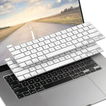 Insten 2 Pack Keyboard Cover Protector Compatible with 2020 Macbook Pro 13", Ultra Thin Silicone Skin, Tactile Feeling, Anti-Dust, White
