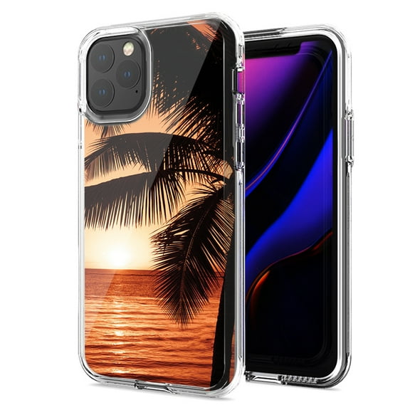 MUNDAZE For Apple iPhone 12/iPhone 12 Pro Paradise Sunset Design Double Layer Phone Case Cover