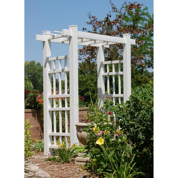 DuraTrel Windsor 72" x 85" White Vinyl Arbor