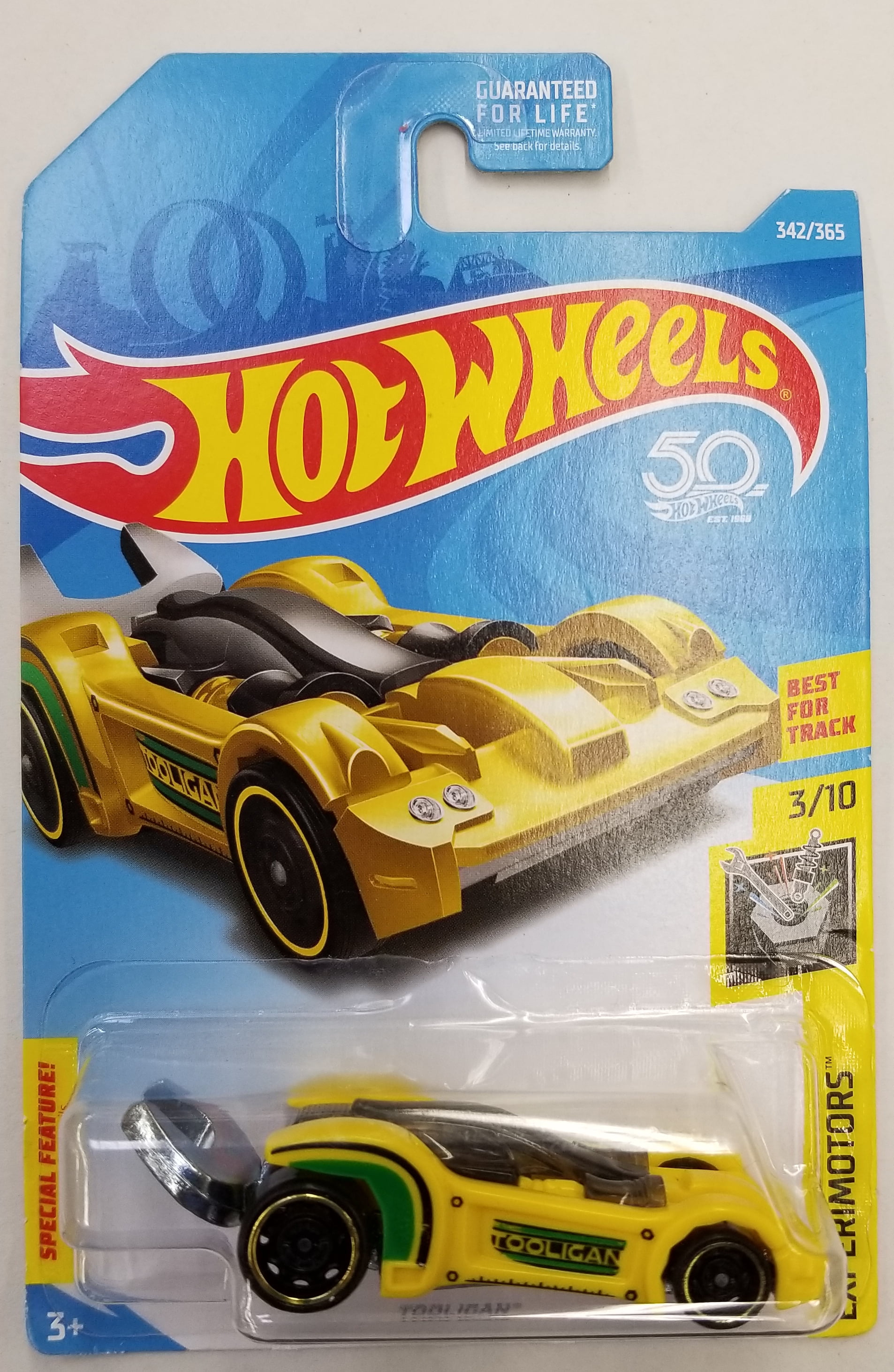 2018 Hot Wheels EXPERIMOTORS 3/10 Tooligan 342/365 Int. Card 