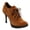 Brown, variant on Women Round Toe Oxfords Heels Lace-Up Stiletto High Heel Fashion Pumps Office Party Shoes Size 9 Black