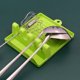 thumbnail image 5 of LHX - Reposacucharas de silicona para múltiples utensilios, resistente al calor, antideslizante, organizador de cubiertos para encimera, utensilios de cocina multifunción (1 unidad, verde), 5 of 5