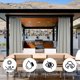 thumbnail image 4 of Yescom 54"x96" Outdoor Curtain Tab Top Drape UV30+ Pergola Porch Cabana Garden 4 Pack, 4 of 9