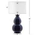 thumbnail image 5 of SAFAVIEH Juniper 30 in. H Ceramic Solid Table Lamp, Navy, 5 of 6