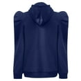 thumbnail image 6 of Wangmeiwg Women's Sweatshirts Women's Hoodies & Sweatshirts Casual Puff Long Sleeve Drawstring Pullover Sweatshirts Loose Fit Solid Fall Fashion Top Dark Blue XXL, 6 of 6