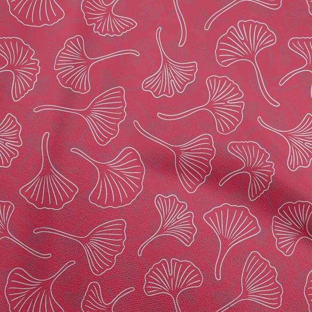 oneOone Cotton Cambric Magenta Fabric Asian Floral Craft Projects Decor Fabric Printed By The Yard 42 Inch Wide