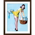 thumbnail image 2 of Art.com Belle Wringer Pin-Up 1941 Art Print by Gil Elvgren, Brown Frame Wall Art, 32" x 40", 2 of 5