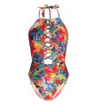 thumbnail image 3 of Aayomet Maillots de Bain pour Femmes Maillot de Bain une Pièce Col en V Plongeant pour Femmes, Rouge TG, 3 of 4