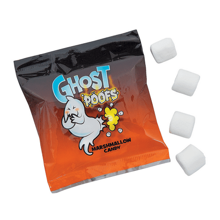 Ghost Poofs Marshmallow Treat Packs, Edibles, Halloween, 54 PPacks