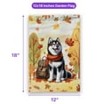 thumbnail image 5 of Welcome Fall Siberian Husky Enjoys School Time Autumn Fall Leaves Garden Flag 12x18in Double Sided Husky Dog Lover Gifts Outdoor Decor - 02013, 5 of 5