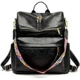 thumbnail image 6 of YOMYM PU Leather Backpack Purse For Women Convertible Ladies Fashion Casual Large School Shoulder Bags, 6 of 7