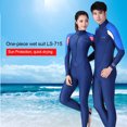 thumbnail image 3 of Wetsuits One-piece Surf Suit Multifunctional UV Protection Swimwear Diving Suit with Front zipper Jellyfish Wetsuits Jumpsuit Men XL, 3 of 8