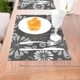 thumbnail image 5 of YFYANG Washable Heat-Resistant Placemats, 70% PVC/30% Polyester, Grey Floral Pattern Kitchen Table Mat, 12" x 18" 1 Piece, 5 of 6