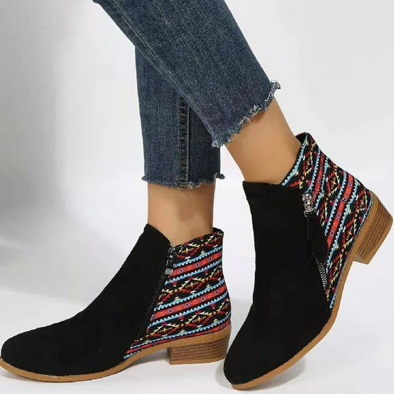 Weloille Women's Lace Up Flat Base Ankle Boots Comfortable Suede Hidden Flat Base Booties