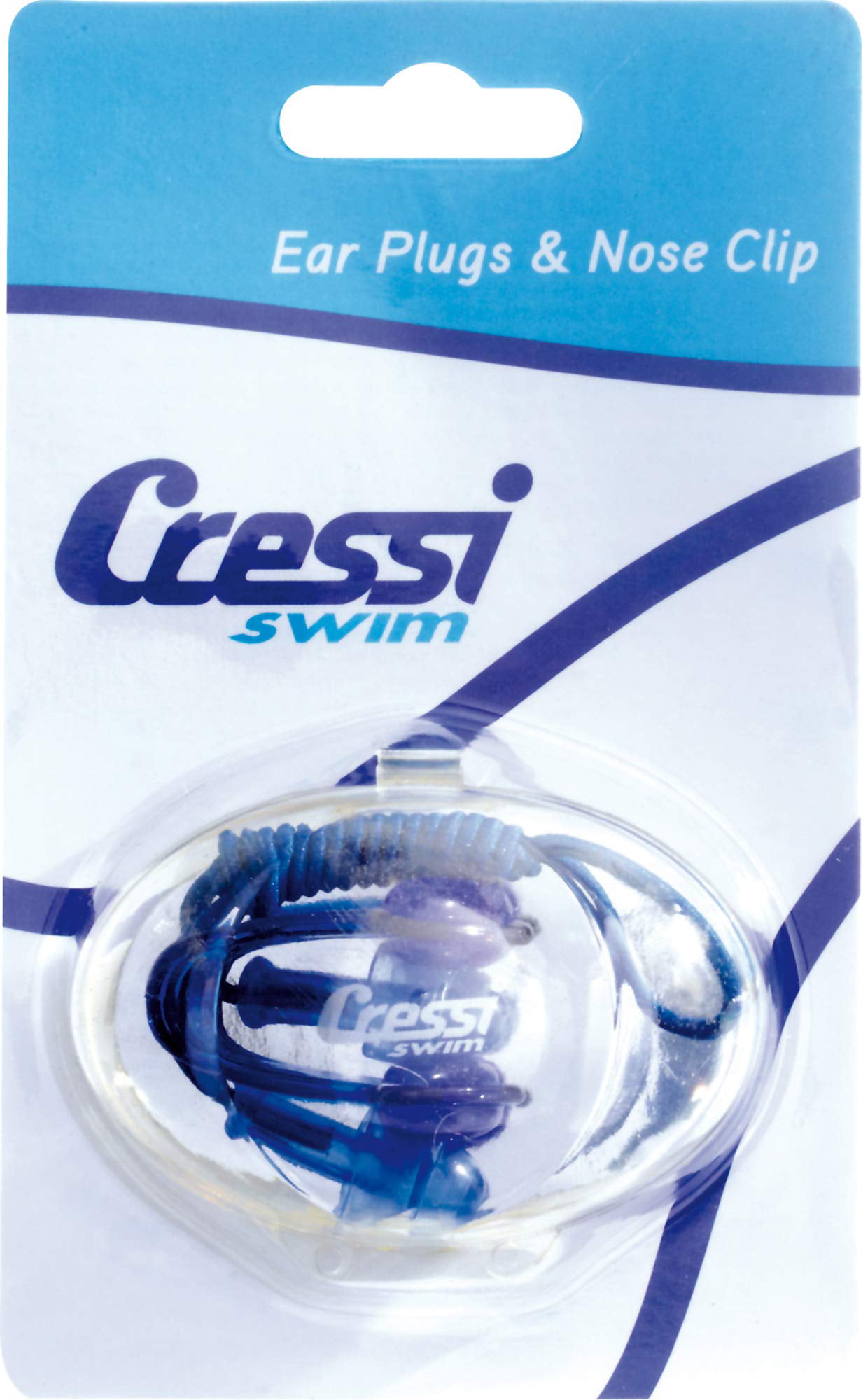 Cressi Unisex Ear Plugs and Nose Clip Swim Accessories Clear/Blue-Kit Ear Plugs 
