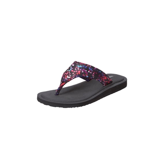 Comfortview Women's The Sylvia Stretch Fabric Soft Footbed Thong Slip On Sandal