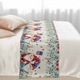 thumbnail image 3 of Bed Runner Scarf for Cal.King Size Bed, Independence Day Beds Scarf Throws for Foot of Bedding, Cute Gnomes Eucalyptus Retro Beige Decorative Beds Runners for Bedroom Guestroom, 102"x20", 3 of 8