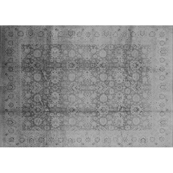 Ahgly Company Indoor Rectangle Oriental Gray Industrial Area Rugs, 2' x 4'