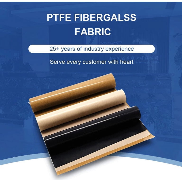 PTFE Fabric Sheet Roll – 36" X 90 Ft, Self-Adhesive, Heat Resistant – For Ironing, Crafts, Non-Stick Lining