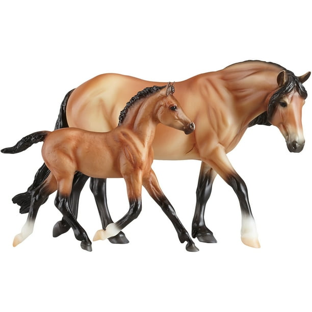 Breyer Classics Bay Dartmoor Pony Mare & Light Bay Foal Horses