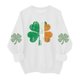 thumbnail image 3 of TaTaai Womens St Patricks Day Sweatshirt Long Sleeve Crewneck Casual Pullover Holiday Print Fleece Lined Top Gift, 3 of 6