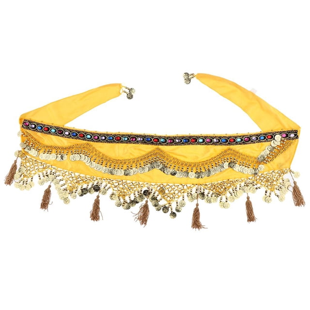 Bufanda de cadera Zulema de danza del vientre Amarillo