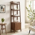 thumbnail image 2 of Bookcase Book Shelf Rack, Walnut, Wood, Living Kitchen Cafe Bistro Hospitality Restaurant, Modern Contemporary HB33446, 2 of 7